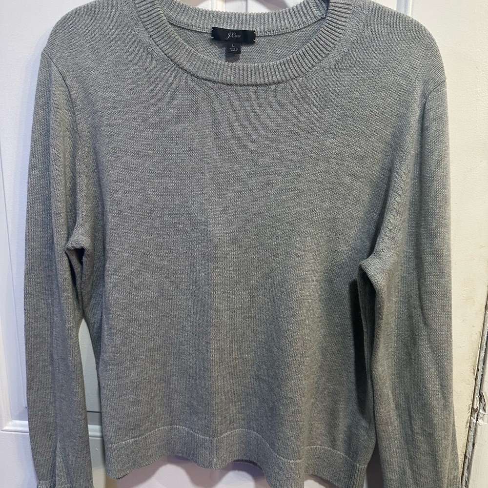 J. Crew Classic Gray Crew Neck Sweater